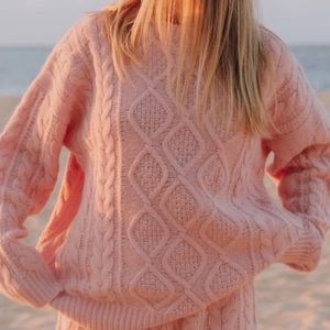 Daily Drills Oversized Knit Sweater in Light Pink XS/S